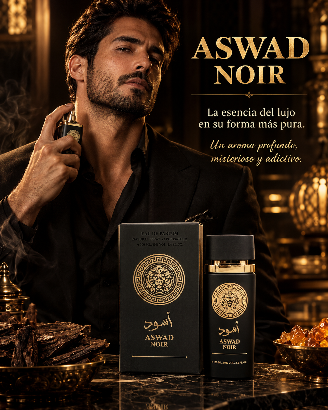 ASWAD™ PACK PERFUMES ÁRABE HOMBRE - 100ml