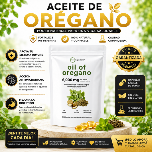 Aceite de Orégano™ 60 cápsulas de 6000mg